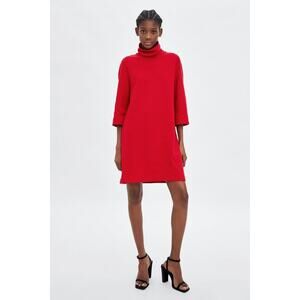 Zara Red Sweater Dress - Size S
